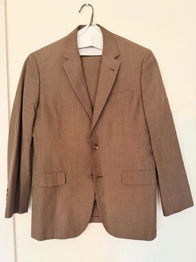 Brooks Brothers Tan/Brown Suit - Classic Two-Button Blazer & Pants